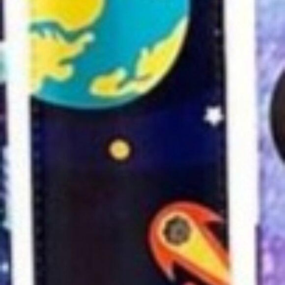 This product is a set of silicone bracelets with a space-themed design featuring - Picture 2 of 3